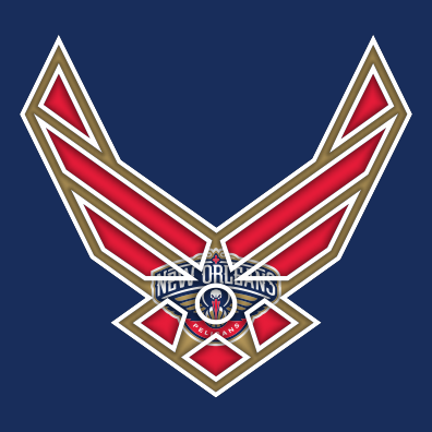 Airforce New Orleans Pelicans Logo iron on paper